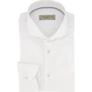 John Miller - Tailored Fit - Overhemd - Wit - Katoenmix