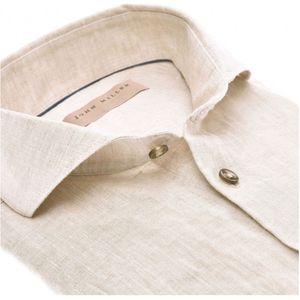 Overhemd - Linnen - Lange Mouw - Cutaway Kraag - Zonder Borstzak