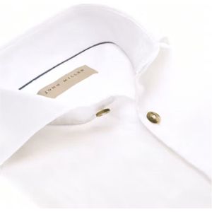 John Miller Linnen Overhemd wit, Effen