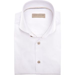 John Miller - Overhemd - Wit - 100% Katoen - Tailored Fit