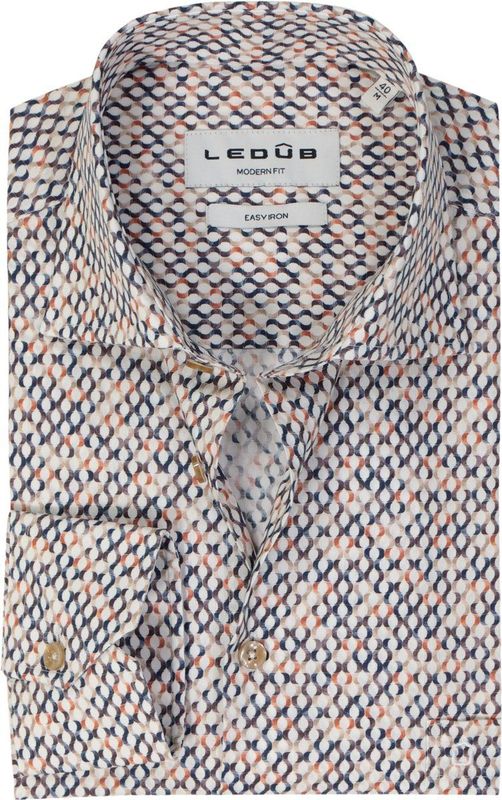 Ledub - Multicolor Fantasie - Overhemd - 100% Katoen - Haifisch Kraag