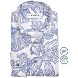 Ledub - Modern Fit Overhemd - Middenblauw - Popeline - Strijkvriendelijk