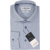 Ledub - Modern Fit Overhemd - Donkerblauw - Popeline