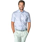 Ledub modern fit overhemd, korte mouw, popeline, lichtblauw