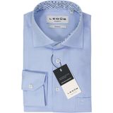 Ledub - Modern Fit Overhemd - Lichtblauw - 100% Katoen - Strijkvrij
