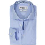 Ledub - Modern Fit Overhemd - Lichtblauw - 100% Katoen - Strijkvrij