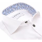 Ledub - Modern Fit Overhemd - Wit - 100% Katoen - Strijkvrij