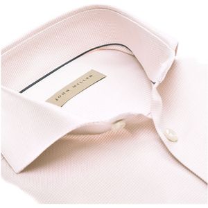 John Miller - Lange Mouw Overhemd - Lichtroze - Katoen - Tailored Fit