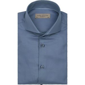 John Miller Hemd Twill Indigo  - Größe 42