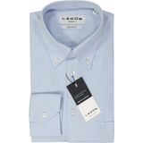 Ledub - Modern Fit - Overhemd - Lichtblauw - Katoen - Strijkvriendelijk