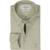 Ledub - Groen Effen Overhemd - 100% Katoen - Lange Mouwen - Button Down Kraag