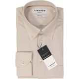 Ledub - Modern Fit - Overhemd - Lichtbruin - Strijkvriendelijk
