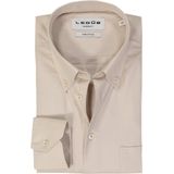 Ledub - Modern Fit - Overhemd - Lichtbruin - Strijkvriendelijk