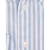 Ledub - Multicolor Gestreept Overhemd - 100% Katoen - Lange Mouwen - Button Down Kraag