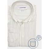 Ledub - Modern Fit - Overhemd - Lichtgroen Gestreept - Strijkvriendelijk