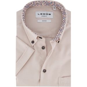 Ledub - Overhemd - Beige - 100% Katoen - Normale Fit