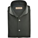 John Miller - Hyperstretch - Overhemd - Donkergroen - Slim-Fit