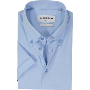 Ledub - Modern Fit - Overhemd - Lichtblauw - Korte Mouw - Strijkvriendelijk