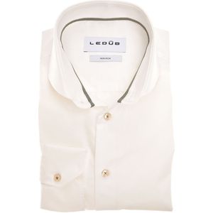 Ledub - Modern Fit Overhemd - Crème - 100% Katoen