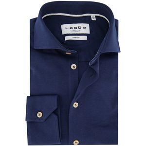 Ledub - Overhemd - Donkerblauw - Katoen - Normale Fit
