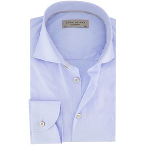 John Miller - Overhemd - Lichtblauw - Katoenmix - Normale Fit
