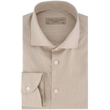 John Miller - Overhemd - Beige - Katoen - Geruit