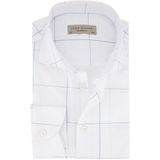 John Miller - Overhemd - Wit - Geruit - Katoen