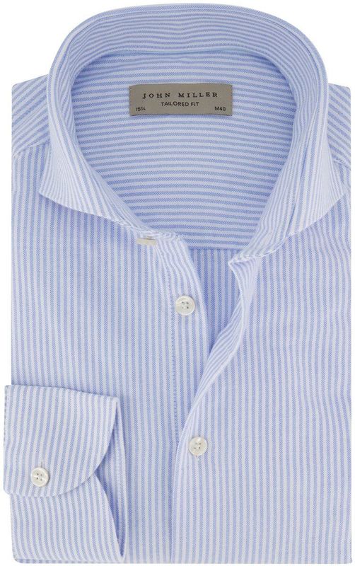 John Miller - Business Overhemd - Lichtblauw - 100% Katoen - Lange Mouwen