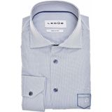 Ledub - Modern Fit - Overhemd - Donkerblauw Dessin - Strijkvriendelijk
