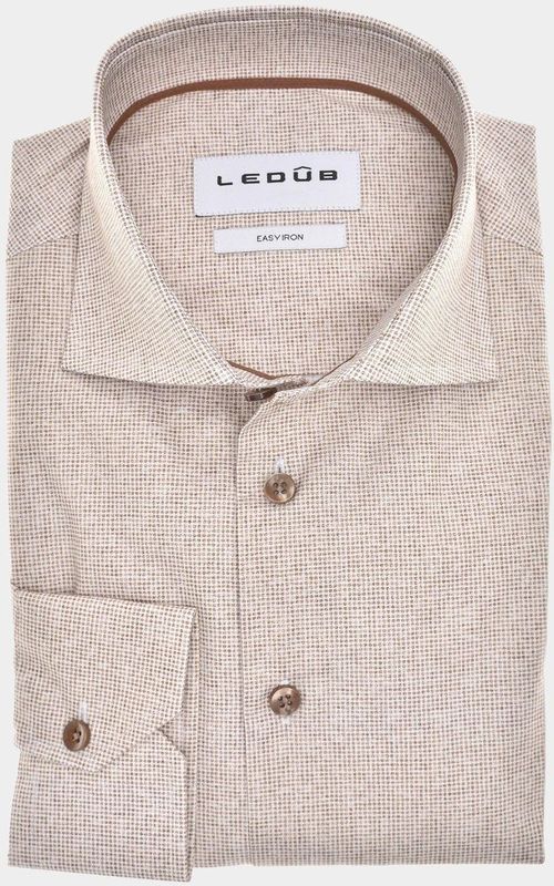 Ledub - Overhemd - Bruin - Geprint - Katoen