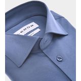 Ledub modern fit overhemd, jersey, middenblauw
