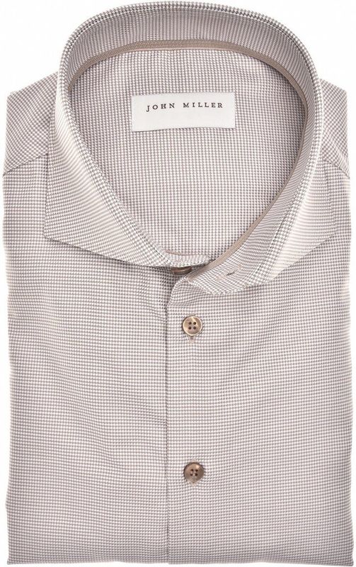 John Miller - Overhemd - Bruin - Geruit