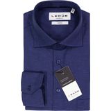 Ledub - Modern Fit - Overhemd - Middenblauw - Strijkvriendelijk
