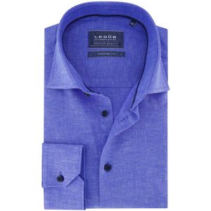Ledub - Overhemd - Blauw - 55% Linnen 45% Katoen