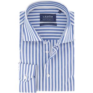 Ledub - Overhemd - Blauw - 100% Katoen - Lange Mouw - Wide Collar