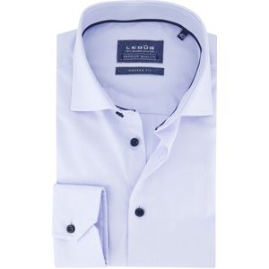 Ledub - Business Overhemd - Lichtblauw - Katoen/Polyester - Normale Fit