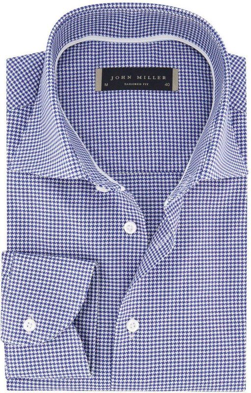 John Miller - Business Overhemd - Donkerblauw - 100% Katoen - Lange Mouwen