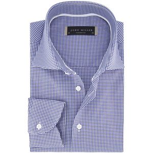 John Miller - Business Overhemd - Donkerblauw - 100% Katoen - Lange Mouwen