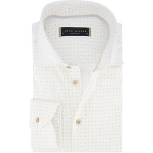 John Miller - Tailored Fit Overhemd - Wit - 100% Katoen
