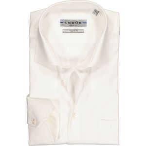 Ledub - Regular Fit Overhemd - Beige - 100% Katoen - Strijkvrij