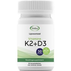 Vedax Liposomale vitamine K2 + D3 30 kauwtabletten