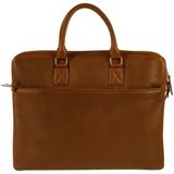 Burkely Antieke Avery aktetas Leer 46 cm Laptopcompartiment  bruin