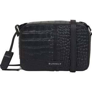 BURKELY leren crossbody tas Cool Colbie met crocoprint zwart