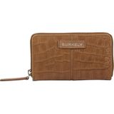 BURKELY leren portemonnee Cool Colbie met crocoprint cognac