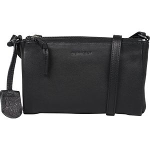 BURKELY leren crossbody tas Lush Lucy zwart