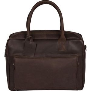 Burkely Vintage Mitch Aktetas Leer 39 cm Laptopcompartiment brown