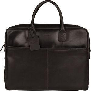 Burkely Vintage Max Aktetas Leder 44 cm Laptopcompartiment black