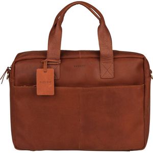 Burkely Vintage River aktetas Leer 41 cm Laptopcompartiment cognac