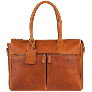 BURKELY 15.6 inch leren laptoptas Antique Avery cognac