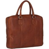 Burkely Antieke Avery aktetas Leer 38 cm Laptopcompartiment cognac